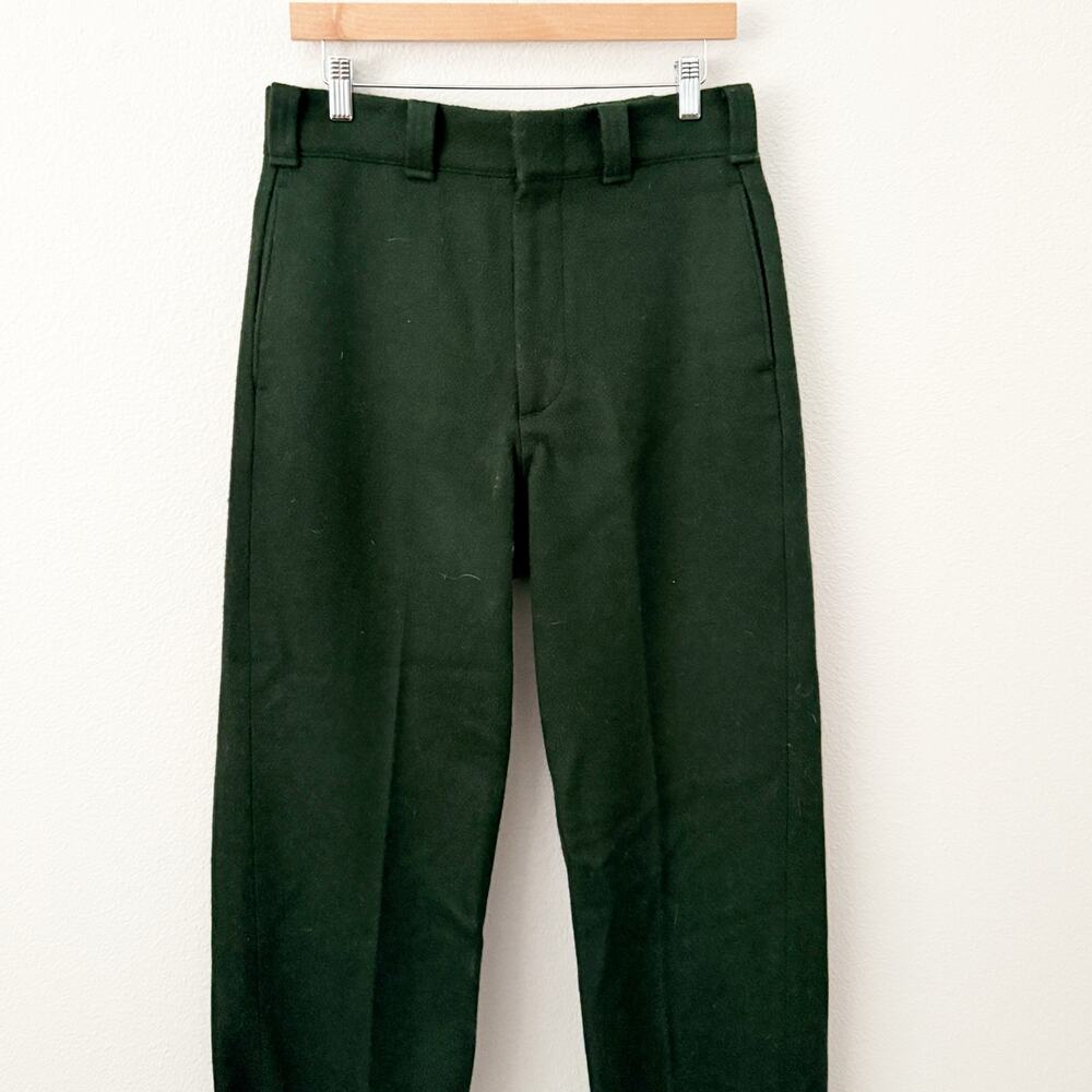 WOOLRICH | Vintage Green Wool Blend Trousers Pants Suspender Buttons‎ | Size 31